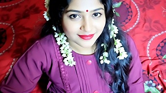 This sexy Bengali couple enjoys passionate intimacy every day. They believe it keeps their bond strong. Watch them kiss passionately, then the stunning wife takes control in a steamy doggy style session, her husband captivated by her allure.